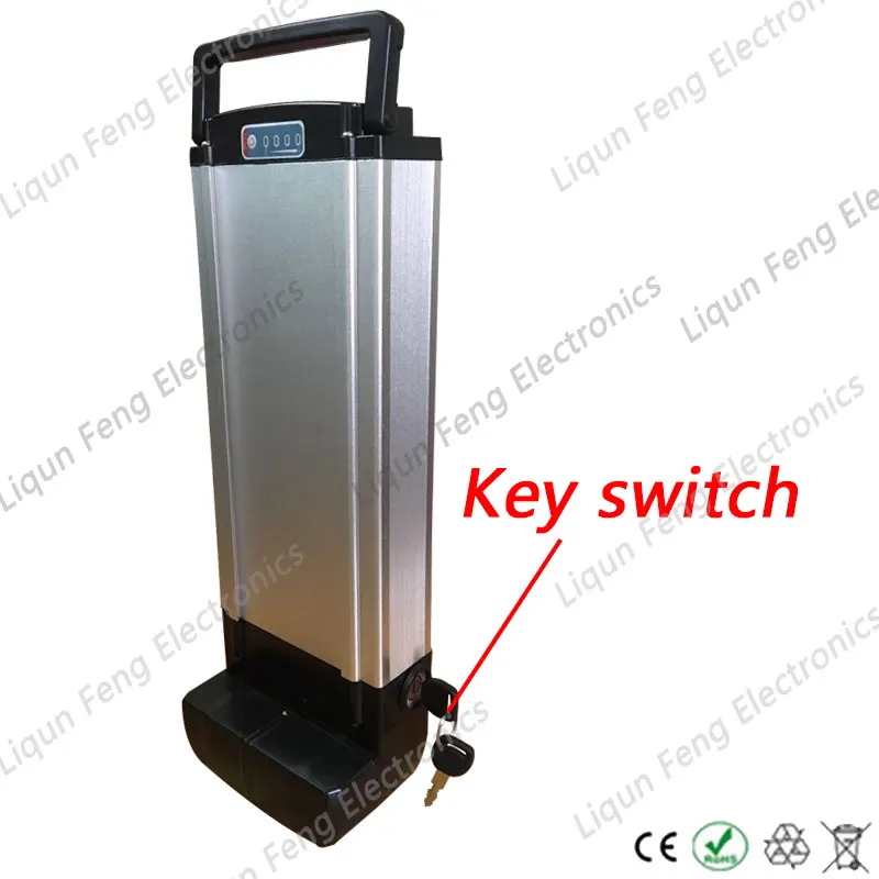 500W 36V 15AH Rear hanger Lithium ion Battery use 2600MAH cells Electric Bicycle li-ion battery 20A BMS + 2A Charger |