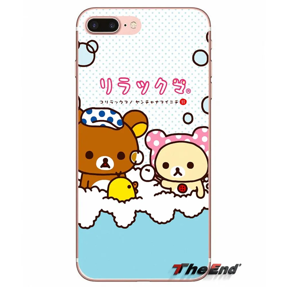 Rilakkuma Тедди Relax Медведь мягкий чехол TPU для huawei G7 G8 P7 P8 P9 Lite Honor 4C 5X 5C 6X коврики 7 8 9 Y3 Y5