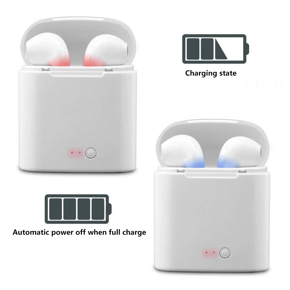 i7 Mini Wireless Bluetooth Earphone for Andriod iPhone listen to music phone call sport stereo earbud earset with charging box |