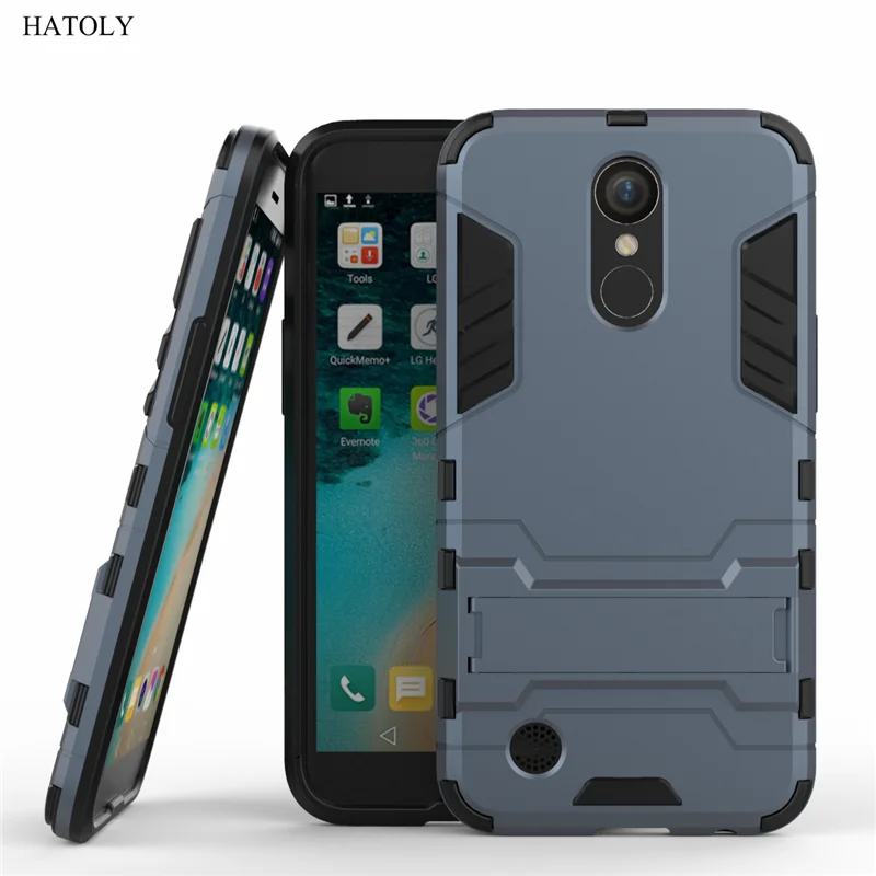 HATOLY For Armor Case LG K10 2017 Shockproof Robot Silicon Rubber Hard Phone Cover Fundas LV5 X400 M250N 5.3" |