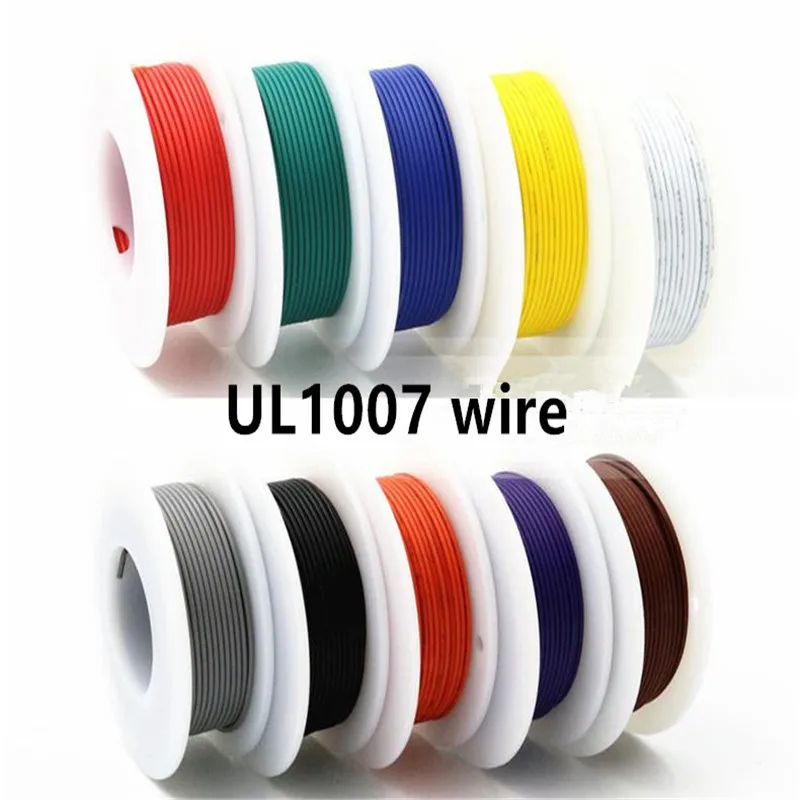 Электронный кабель 18 20 22 24 26 28AWG UL1007 многожильный медный провод DIY UL