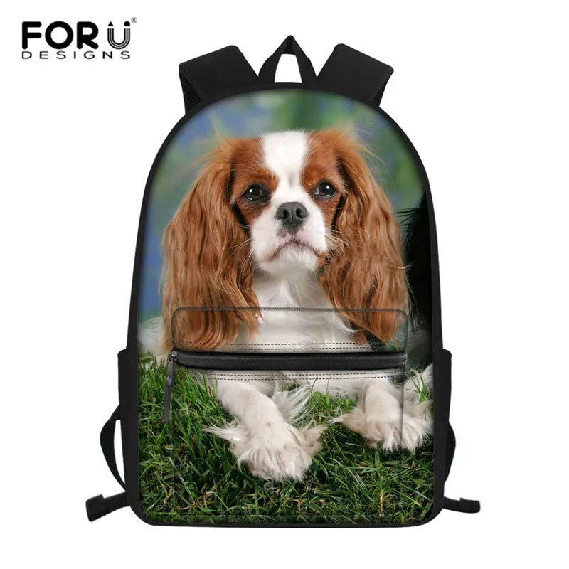 L5453Z58 FORUDESIGNS/школьные рюкзаки для девочек-подростков, держатель-Французский бульдог Чарльз собака спаниеля сумка мульти-Функция ноутбук сумки для средней школы - Цвет: L5453Z58