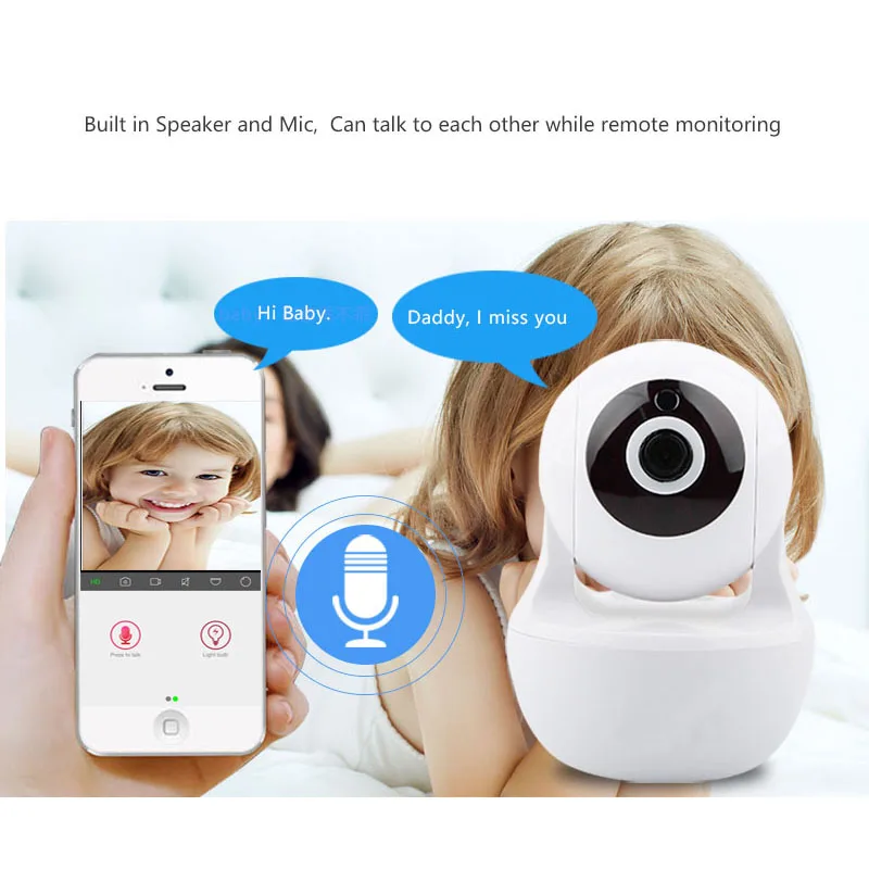 N_eye IP камера HD 1080P домашняя камера безопасности wifi камера с ИК ночного видения аудио запись Детский Монитор IP камера pan-tilt wifi