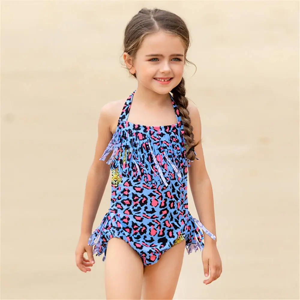 Фото Tassel One Piece Swimsuit For Girls Dot Print Children Swimwear Child Halter Swim Suit Kids Strap Bathing 2-14 Year Beach Спорт и Tassel One Piece Swimsuit For Girls Dot Print Children Swimwear Child Halter Swim Suit Kids Strap Bathing 2-14 Year Beach Спорт и