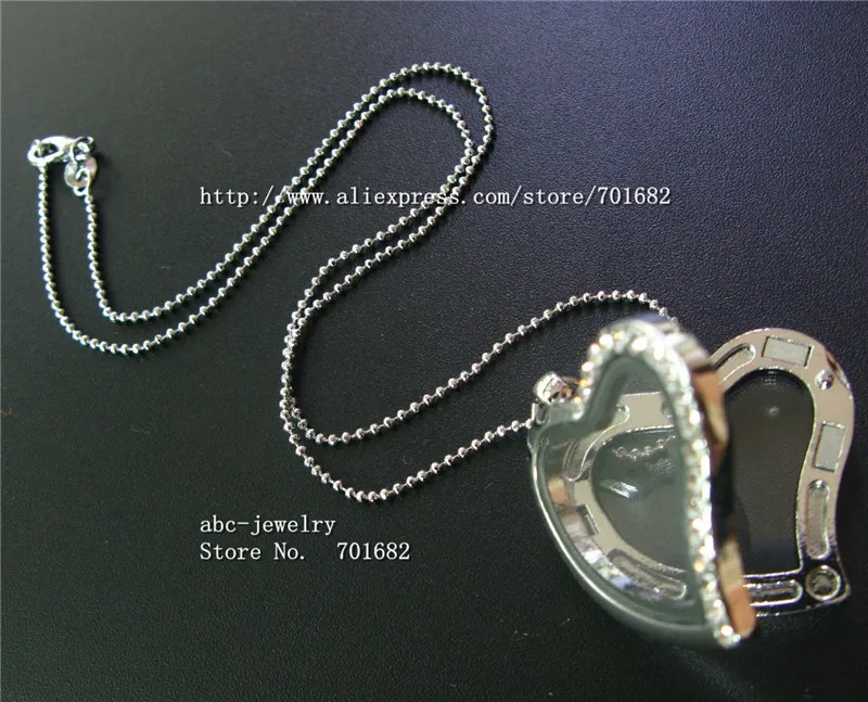 1 шт. живое плавающее очарование память сердце с Стразы на одной половине