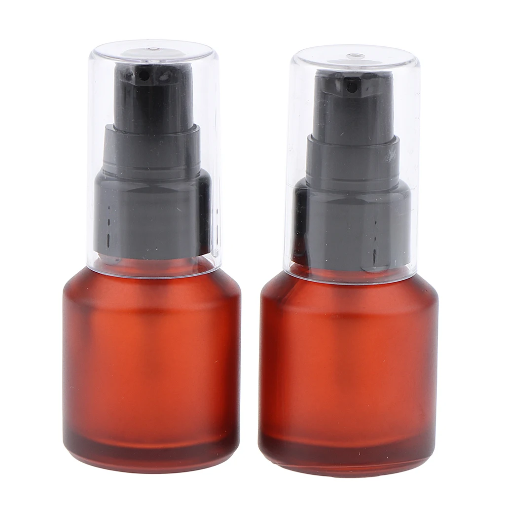 15ml 2 шт пустые бутылки с распылителем, дозатор для лосьона и сыворотки, дорожный контейнер для кремов для лица, очиститель для лица, средство для снятия макияжа, шампунь - Цвет: 15ml