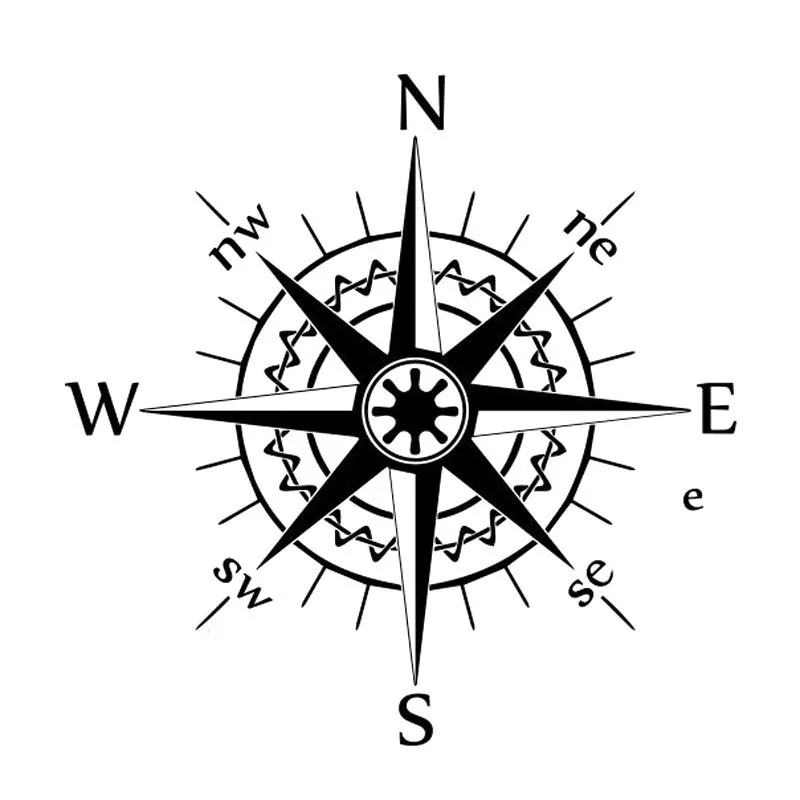 Автомобильный Стайлинг Nswe Compass Wind Rose Bardian Vinyl наклейки на автомобиль|car sticker|car
