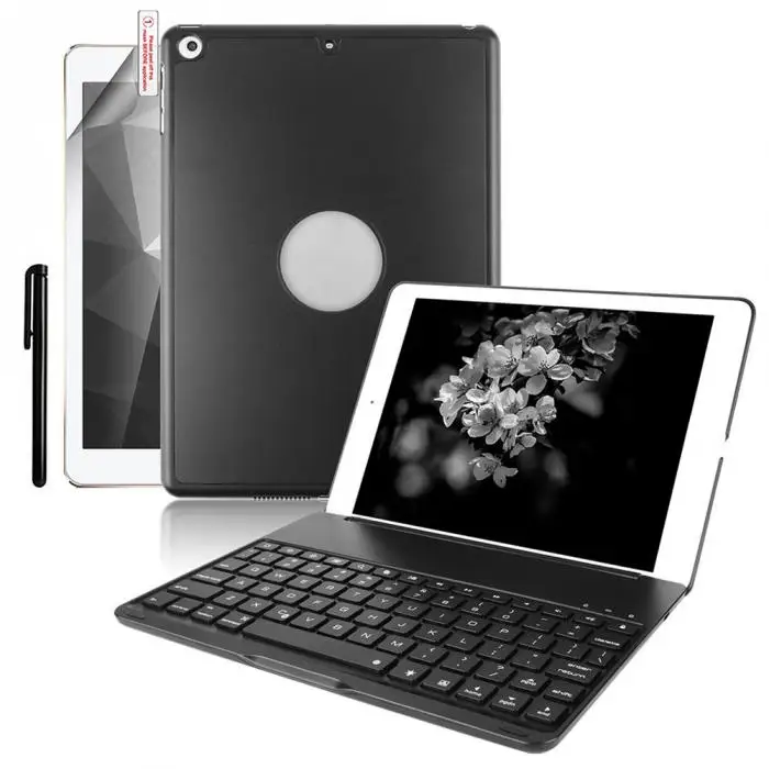 Алюминиевый Bluetooth клавиатура с подсветкой чехол-книжка для iPad Air 2 iPad Pro 9,7 дюйма