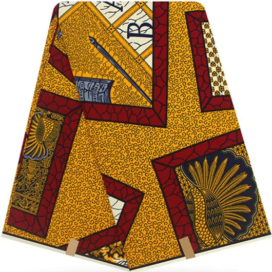 6 ярдов хлопок африканская восковая печать ткань, батик Анкара ткань для Пэчворк африканская настоящая восковая печать Африканская Хлопковая ткань HH-A1