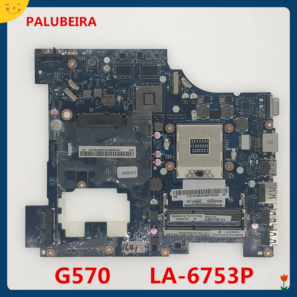 PALUBEIRA PIWG2 LA-6753P REV 1 0 системная плата подходит для Lenovo G570 Материнская ноутбука HM65