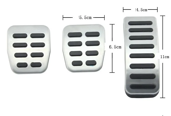 3 Pcs MT For Vw Skod Новые накладки на педали газа из нержавеющей стали для VW Polo 6N 9N Jetta MK4 для Bora Golf MK4 Beetle Cabrio Fox - Название цвета: 3 Pcs MT For Vw Skod