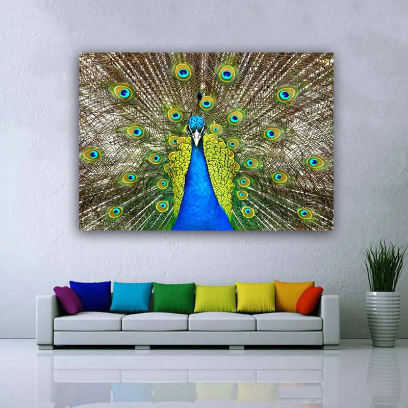 RELIABLI художественные настенные картины для гостиной синий Peafowl плакаты и принты