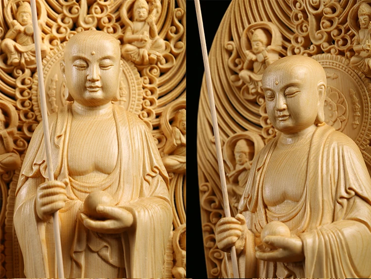 Деревянный Будда богиня Hinoki Bouddha фигурки Гуаньинь дух Статуэтка домашний декор на день рождение, буде estatua s для дома