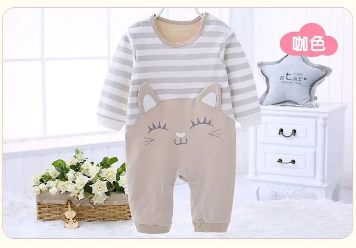 Демисезонный детский комбинезон с милым рисунком кота.|baby jumpsuit|baby jumpsuit patternautumn baby