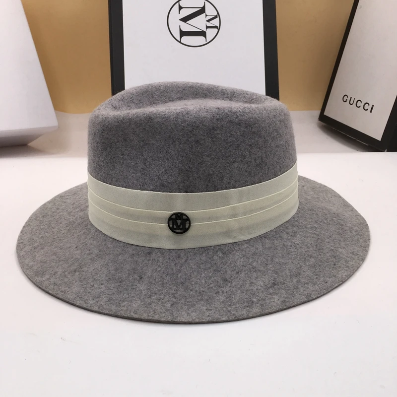 Шляпы для мужчин и женщин Зимняя шерстяная шапка Sir Crown cap Персиковое сердце серый