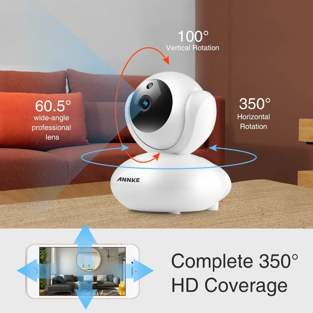 ANNKE распродажа 720 P PTZ домашняя ip-камера безопасности Беспроводная смарт-камера с
