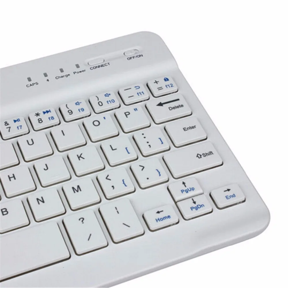 RS Bluetooth беспроводная клавиатура алюминиевая мини Универсальная 7 дюймов для iPad