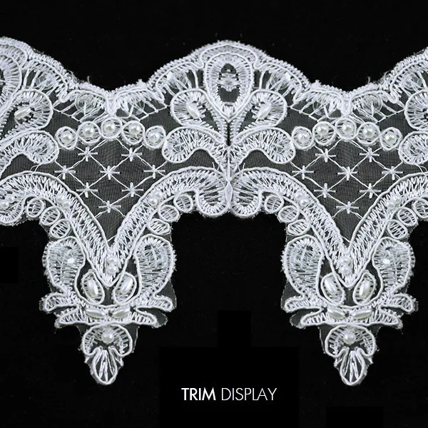 Вышитая бисером блестками искусственная Лента отделка аппликация для