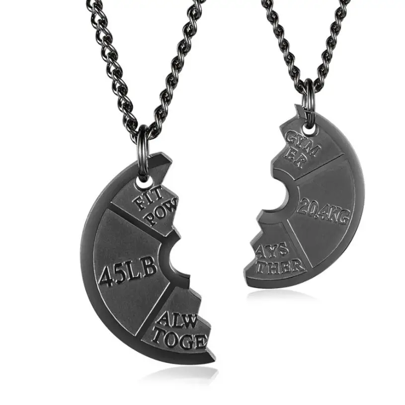 Европейская и американская мода титановая сталь штанга для фитнеса кулон