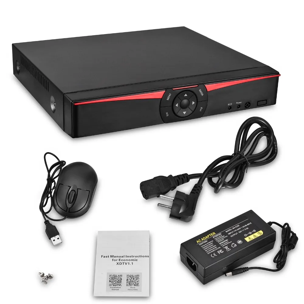 Gadinan H.265 8CH 48 в POE 4MP/4CH 5MP NVR аудио выход P2P наблюдения безопасности дома видео рекордер для POE камеры обнаружения движения