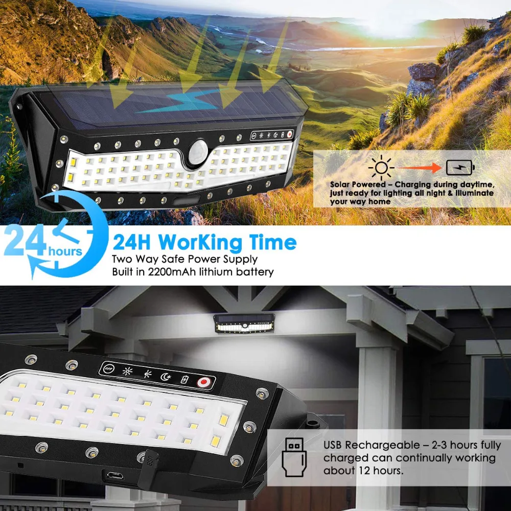 Новый Солнечный свет 79 LED IP65 Водонепроницаемый Садовый светодиодный наружный PIR