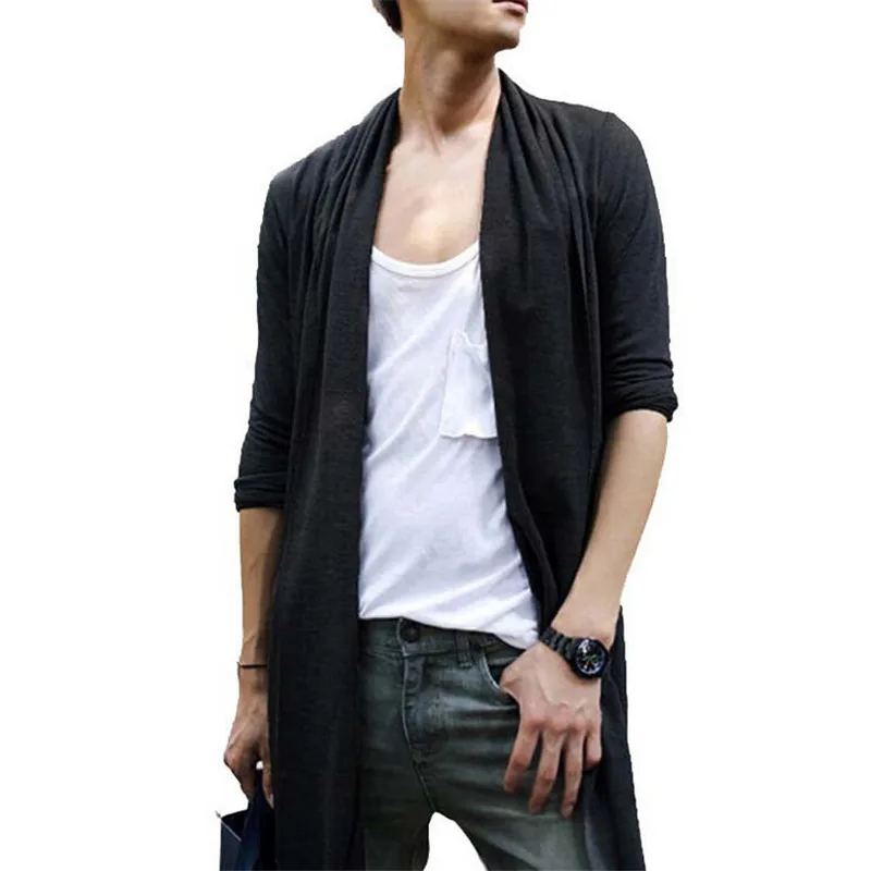Осенний свитер мужской повседневный корейский Тонкий кардиган с длинным рукавом