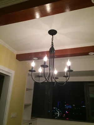 Современный винтажный светильник классический черный с 6 рычагами для гостиной и