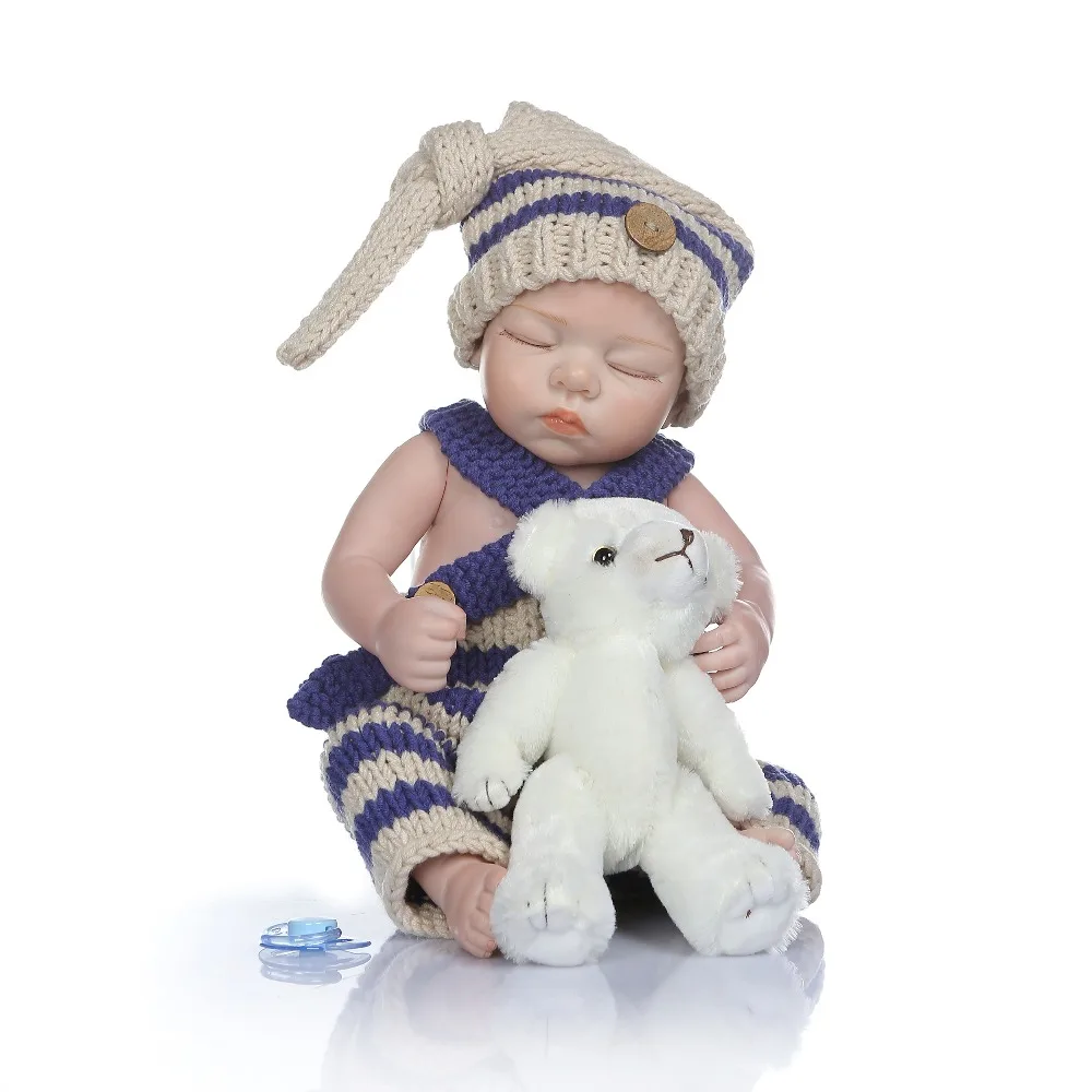 Npkколлекционная кукла 48 см bebe reborn Premium очень мягкая силиконовая с полным корпусом
