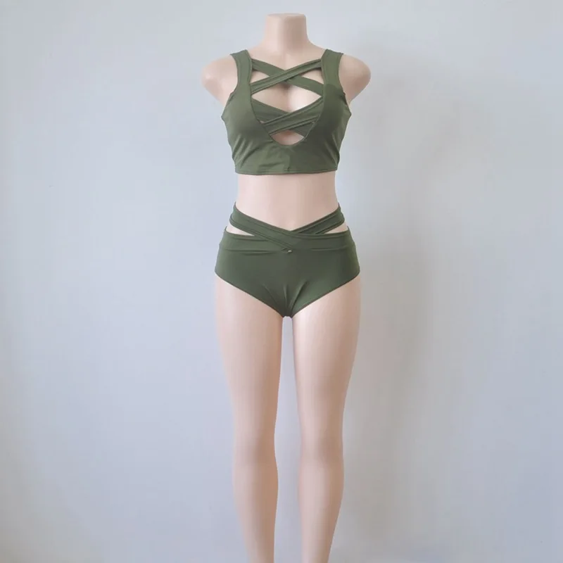 Сексуальный бикини с перекрещивающимися ремешками бразильский бандажный