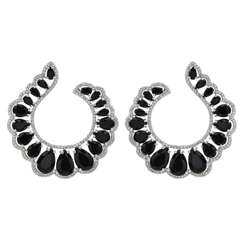 

High quality exaggerated zircon earrings, Fashion jewelry suitable for women/girls to attend the banquet ER-288