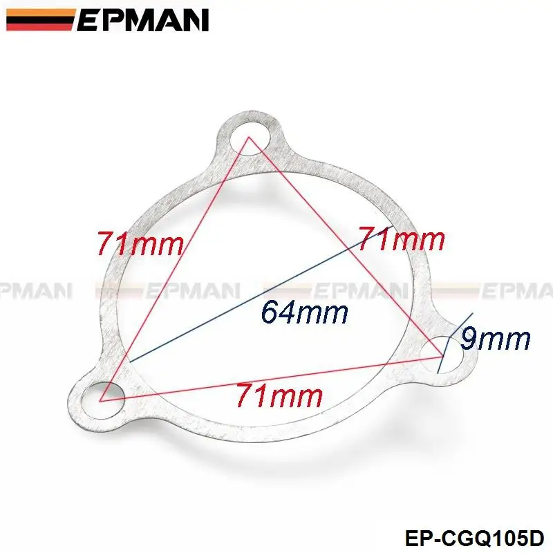 Прокладка для выхлопных газов Turbo EPMAN 3 отверстия болтов 2 5 дюйма прокладка T3