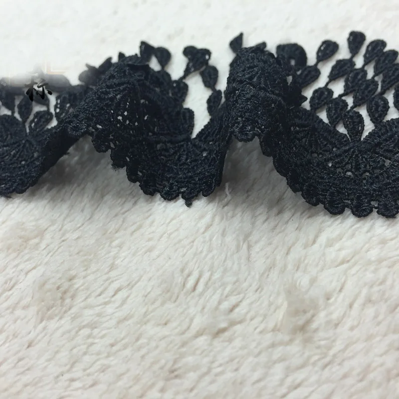 High Quality15 Yards Polyester Black White Tassel Dangling Fringe Lace Trims For DIY Sewing Craft 8cm Width | Дом и сад