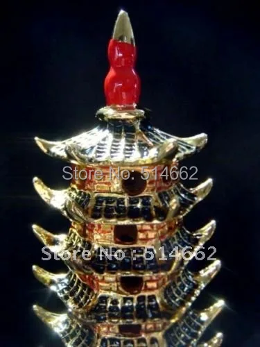 Золотая пластина из латуни Fengshui 6 дюймов венчанг десятиуровневая пагода|gold plating