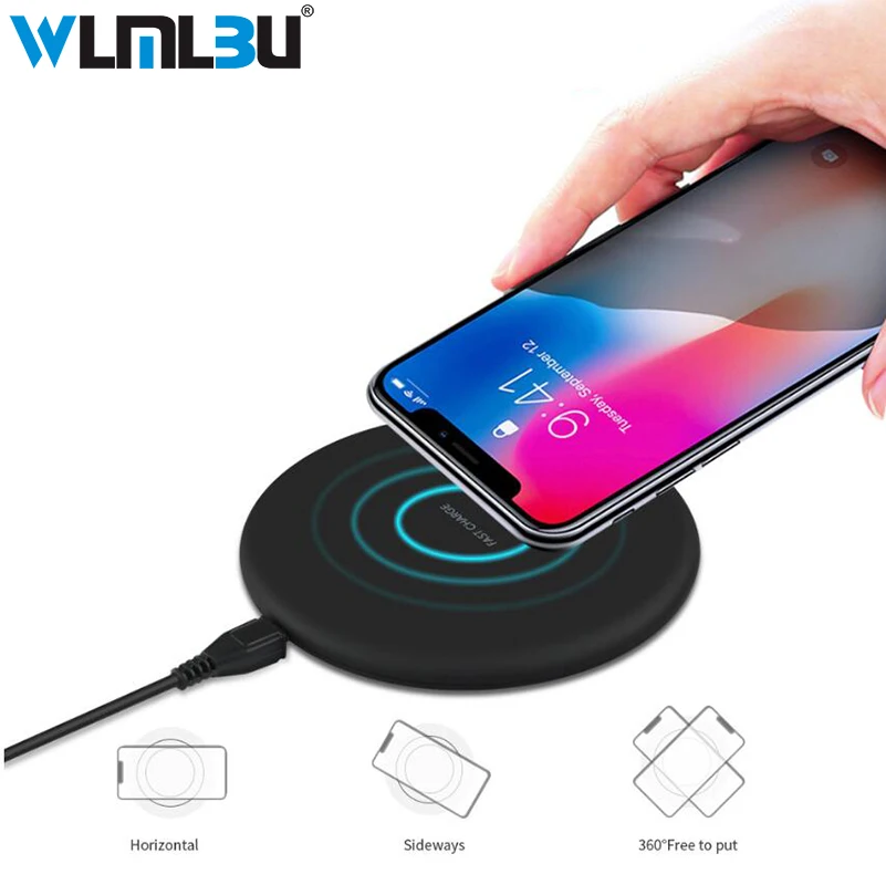 WLMLBU Беспроводное зарядное устройство для iPhone 8/X/8 Plus 10 Вт Qi быстрая Беспроводная