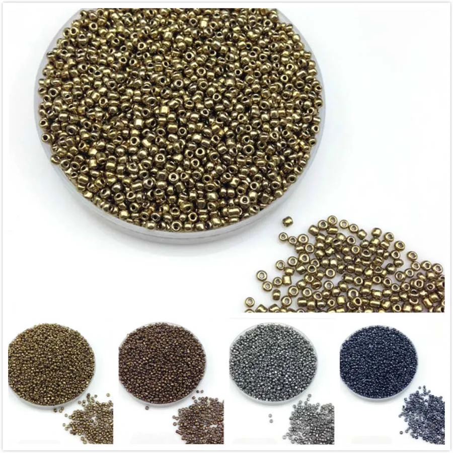 16 г 1000 шт 2 мм металлический цветной круглый бисер для одежды Свободные