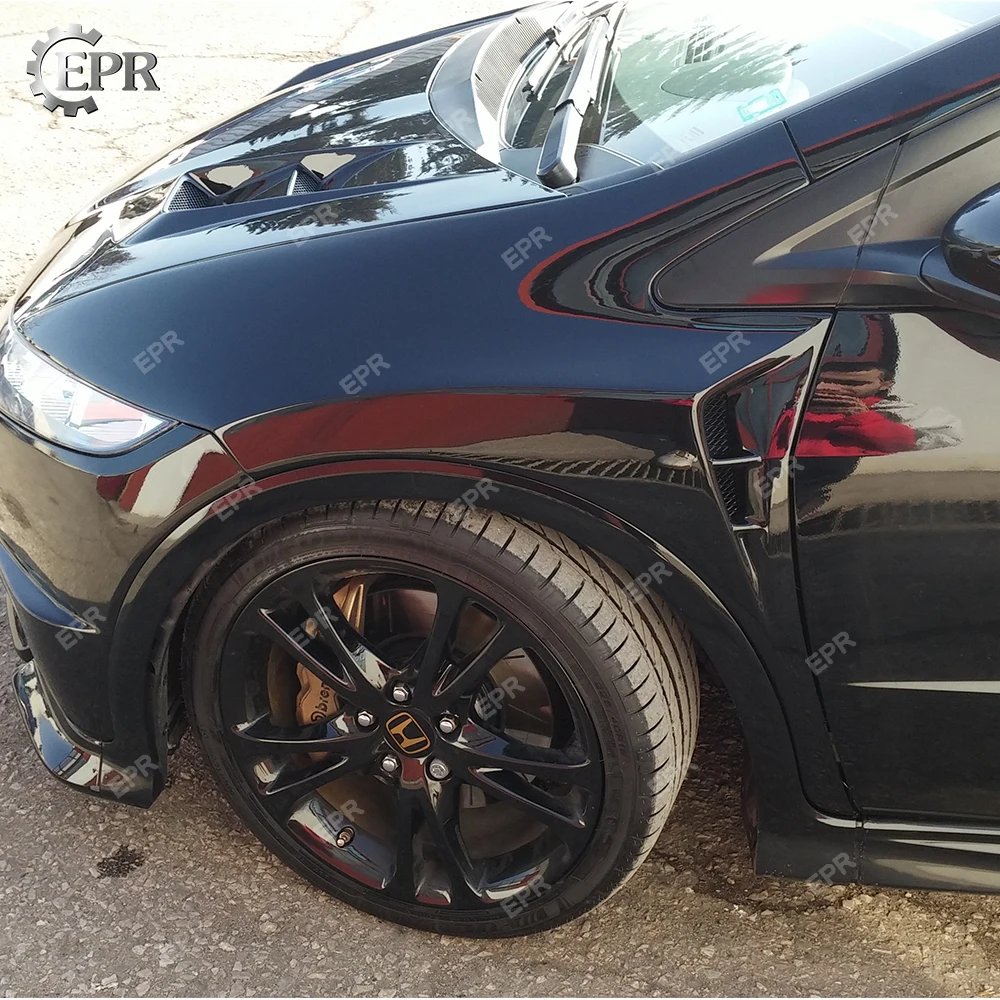 Углеродные крылья для Honda Civic (2006 2011) FN FK FN2 Тип R Mugen стиль углеродное волокно