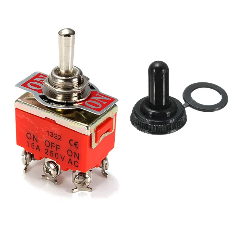 1 шт. 15A 250 В AC DPDT 6 контактный 3 позиционный переключатель вкл. ВЫКЛ. ВКЛ. с