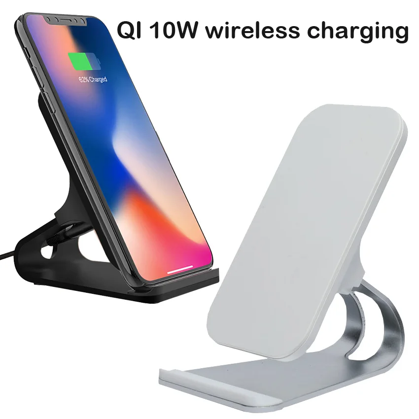 Беспроводное зарядное устройство Qi для iPhone X XS Max XR зарядка USB 10 Вт Индукционная