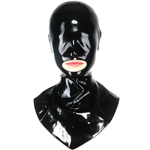 Латекс резиновая маска длинный палача с молнией bdsm секс игрушки для пар БДСМ игры