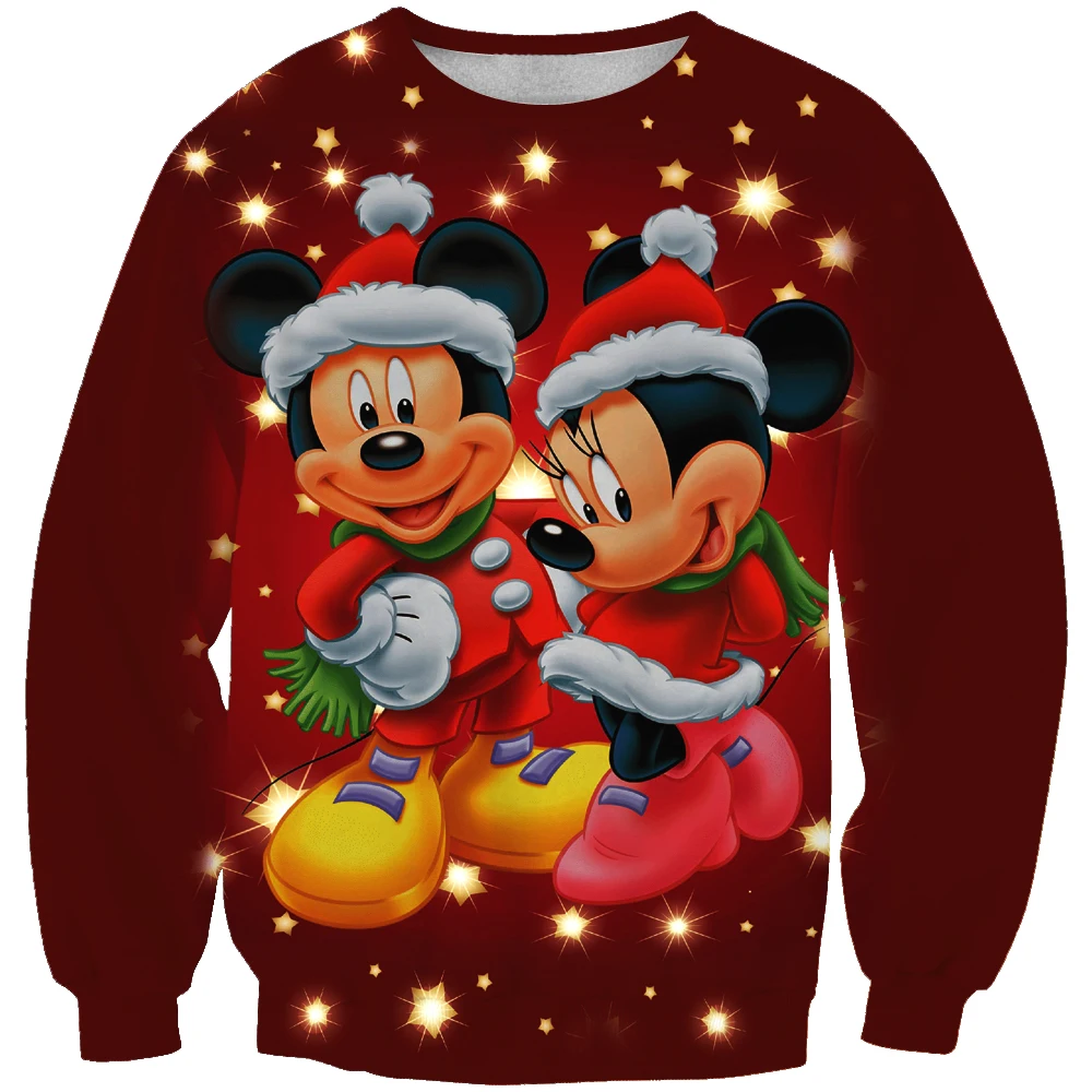 

New arrival fashion Unisex Sweatshirt 3D Anime mouse cute print simple Casual white relaxtion oversized Clothes Free shipping