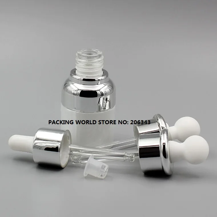 Прозрачная стеклянная бутылка капельница 30 мл|silver dropper bottles|white bottleglass oil bottles |