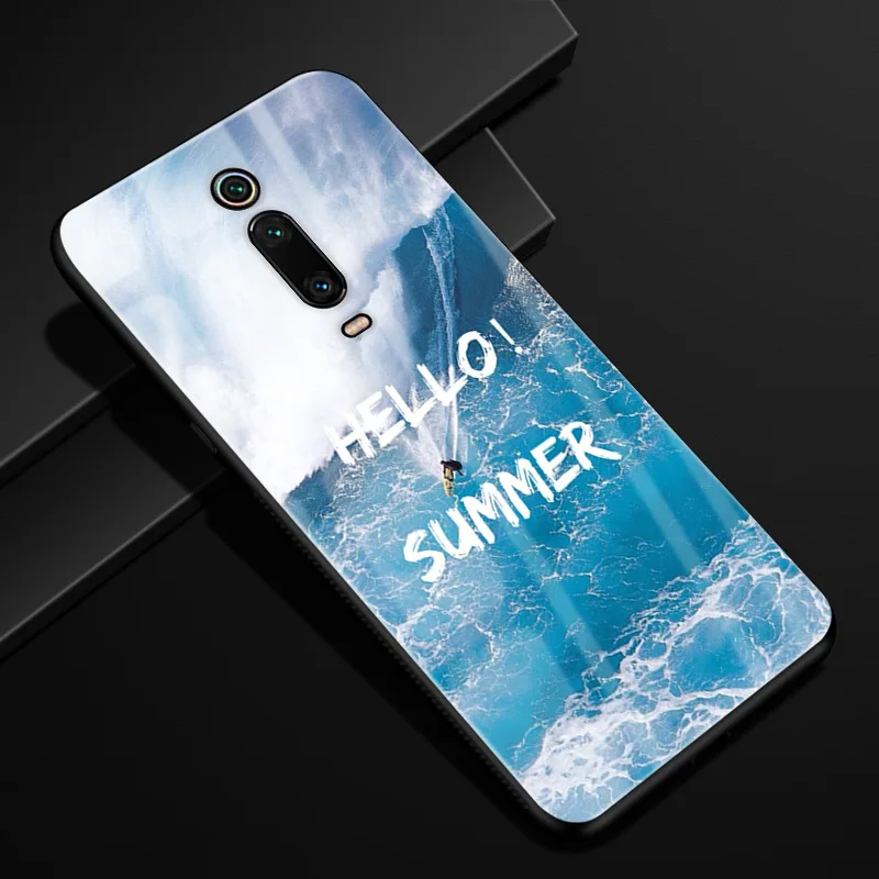 Флуоресцентный желтый Чехол для Xiaomi mi 9 T, чехол для mi 9T из закаленного стекла, Жесткий Чехол для Xiaomi mi 9 SE, чехол для Coque Shell на mi 9 9SE mi 9t Pro Fundas - Цвет: Флуоресцентный желтый