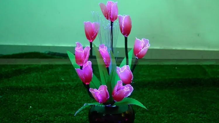 Романтические 10 тюльпанов с цветами светодиодное освещение сказочные огни для