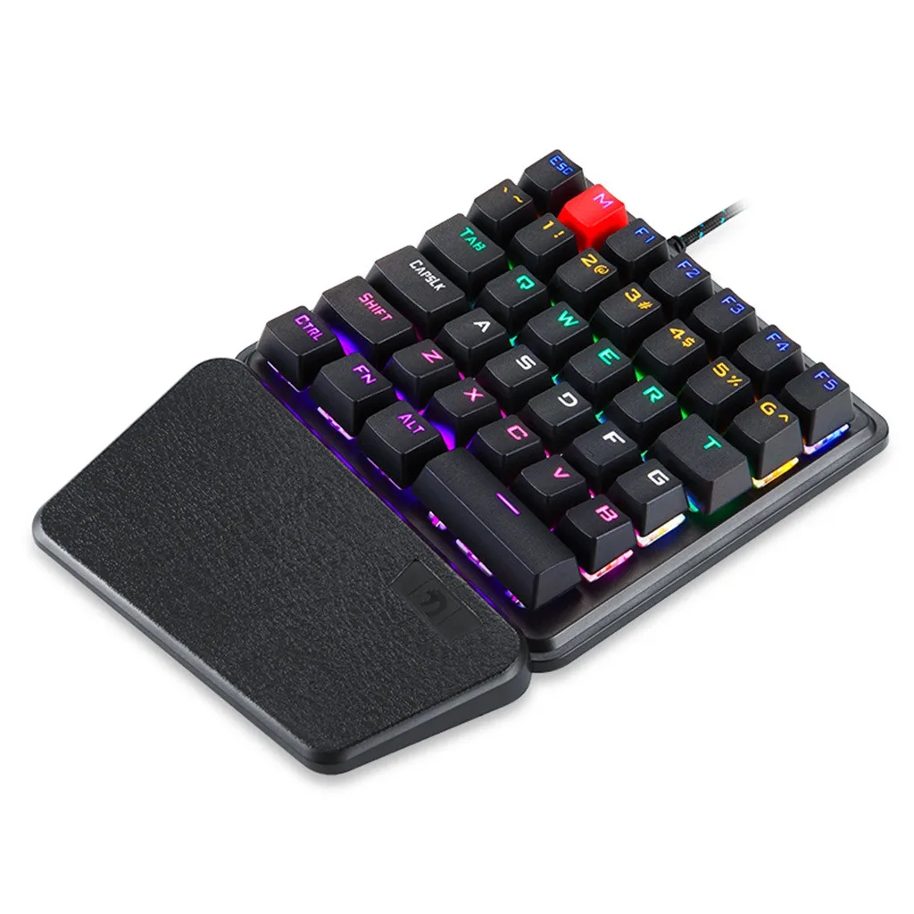 

USPS FN+ESC LED backlight K106 Wired 36 Keys Mechanical Usb Ergonomic Single Hand Keypad Gaming Keyboard wired single-handed
