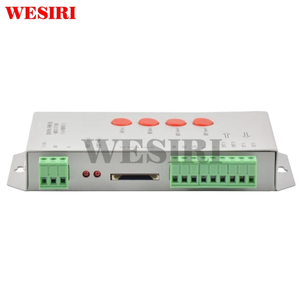 WESIRI T1000S программируемый DMX512 контроллер SD карты для WS2801 WS2811 WS2812B LPD6803 LPD8806 APA102 LED 2048