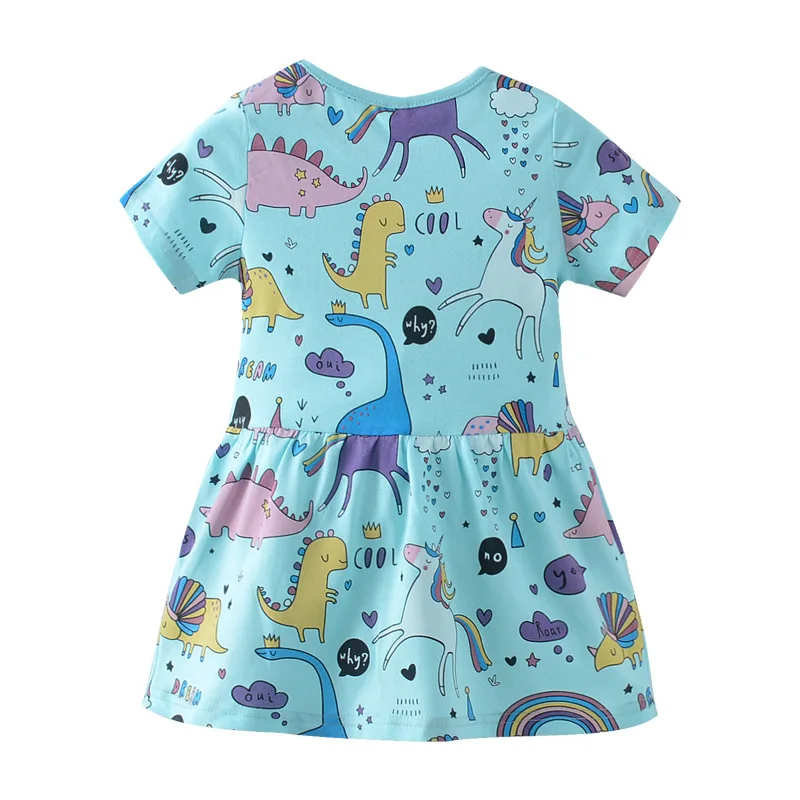 SAILEROAD 2-7Years Old Baby Girls Dresses Vestido 100% Cotton Infant Kids Girl's O Neck Tops Tees For New Fashion Dress | Детская
