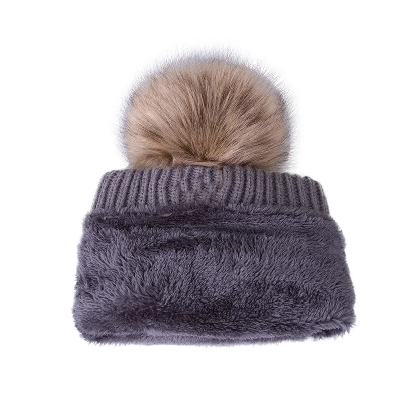 Женская теплая вязаная шапка CC Beanies, шапка из искусственного меха с помпонами, толстая женская шапка Skullies Skully, Женская Повседневная Лыжная Шапка s