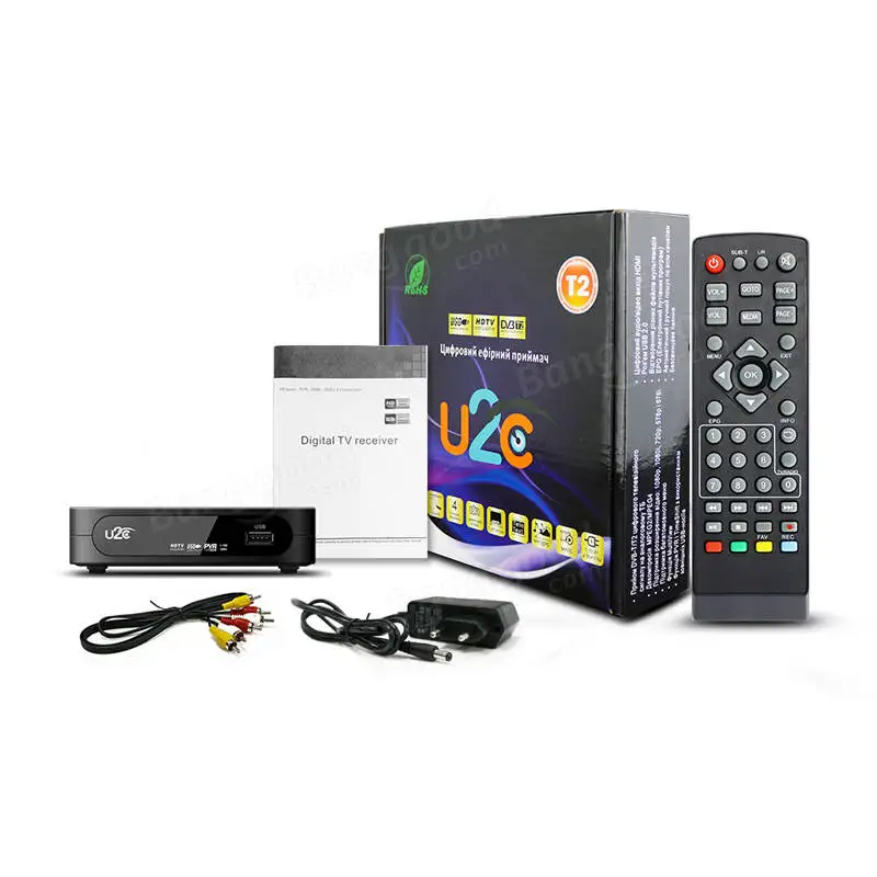 U2C T2 Dvb-T Мини Hd Dvb-T2 Stb H.264 TV box 120 мм цифровой эфирный приемник Декодер каналов