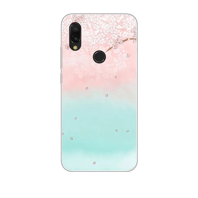 Xiaomi Redmi 7 Case Silicon Precious flower Painting Soft TPU Back Cover for Redmi7 protect Phone cases |
