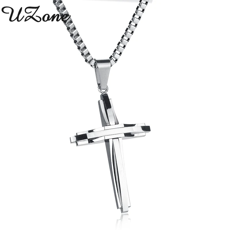 Ожерелье с подвеской в стиле панк рок из нержавеющей стали|cross pendant necklace|pendant